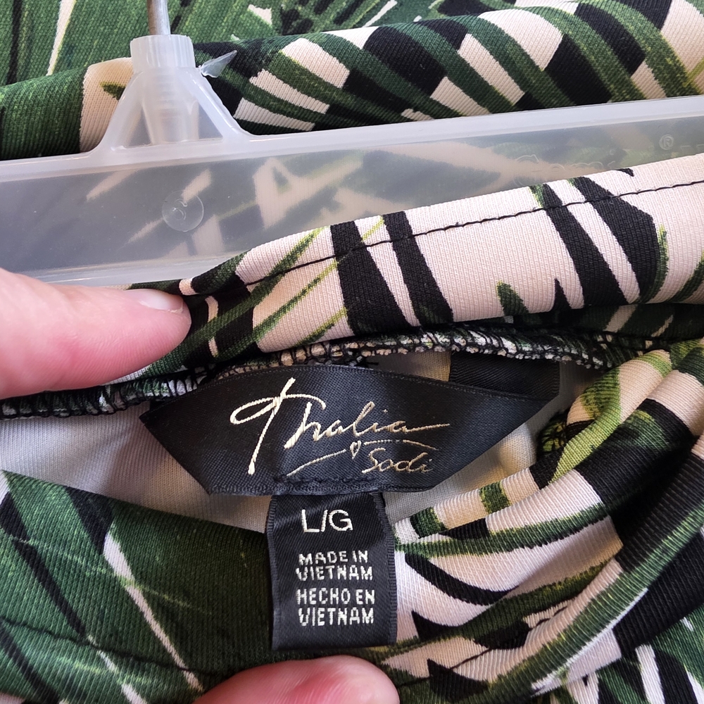 Thalia Sodi Green Leaf Print Pencil Skirt - Picture 3 of 6